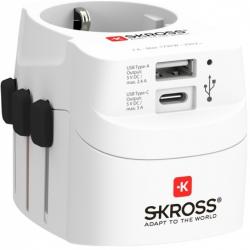 Skross Pro Light World Travel Adapter, Usb A&c - Adaptor