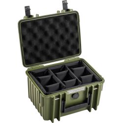 Se B&W Outdoor Cases BW Outdoor Cases Type 2000 / Bronze green (divider system) - Kuffert hos Outmore.dk