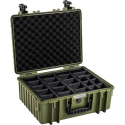 Se B&W Outdoor Cases BW Outdoor Cases Type 6000 / Bronze green (divider system) - Kuffert hos Outmore.dk