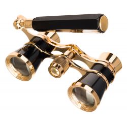 Levenhuk Broadway 325E Black Lorgnette Opera Glasses - Kikkert