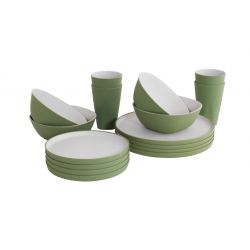 Outwell Gala 4 Person Dinner Set Shadow Green - Service