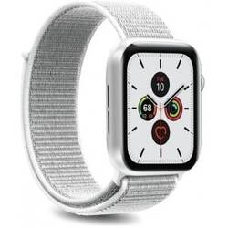 Apple Watch-rem, 38-40 mm, S/M og M/L, nylon, Ice White