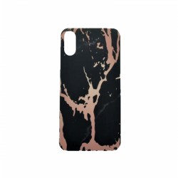 ITSKINS AVANA cover til iPhone XS / X - Sort marmor og lyserødt design - Mobilcover