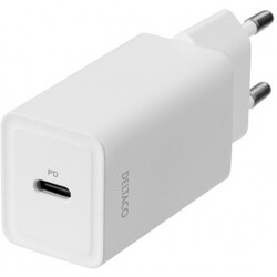 Deltaco Wall Charger Usb-c Pd 18w, White - Oplader