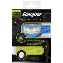 Energizer 100 Lumen Sport Pack pandelampe inkl. LED armbånd