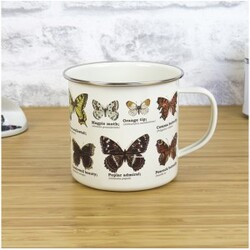 Gift Republic Enamel Mug Butterflies - Krus