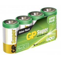 GP Super Alkaline 14A/LR14 C Batteri - 4 stk.