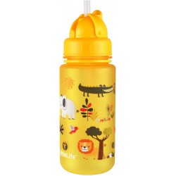 Littlelife Water Bottle, Safari, 400ml - Drikkeflaske