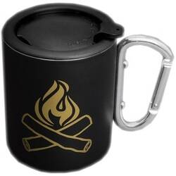 Luckies of London Iron & Glory Happy Camper Black Carabiner Mug