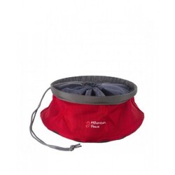 Mountain Paws Collapsible Dog Food Bowl, Large - Red