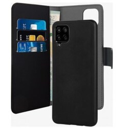 Puro Samsung Galaxy A12 Wallet Detachable, Black - Mobilcover