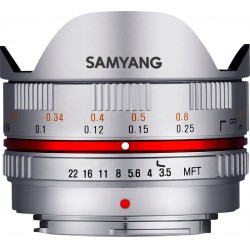 Samyang 7.5mm f/3.5 Fish-Eye MFT (Silver) - Kamera objektiv