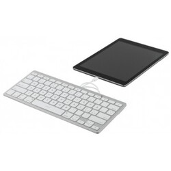 Køb Tastatur, Lightning, iOS, MFI, Nordisk layout, hvid/sølv - (7340004694625)