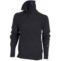 Ulvang Rav Sweater W/zip - Charcoal Melange/Mid Blue - Str. XXL - Striktrøje