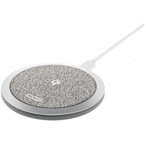 Deltaco Fast Wireless Charger, Iphone & Android, 10w, Grey - Oplader