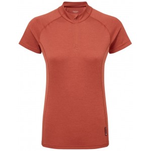 Montane Fem Dart Zip T-shirt - ULURU RED - Str. 36 - T-shirt thumbnail