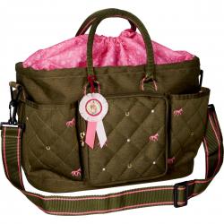 Die Spiegelburg Bag With Outer Pockets Olive-green Horse Friends - Taske