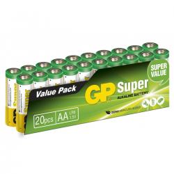 GP Super Alkaline 15A/LR6 AA Batteri - 20 stk.