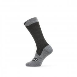 Sealskinz Raynham Wp All Wt. Mid Sock - Black/Grey Marl - Str. M - Sokker