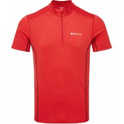 Montane Dart Zip T-shirt - ALPINE RED - Str. XS - T-shirt