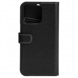 Essentials Iphone 13 Pro Leather Wallet, Detachable, Black - Mobilcover