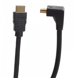 Sinox One HDMI Cable1.3 - 1.5m Black Angled - 90ø Gold