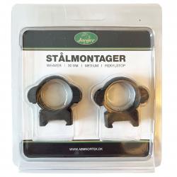 Jaeger Staalmontager 30 mm Medium - Tilbehør til kikkerter - Tilbehør til kikkerter