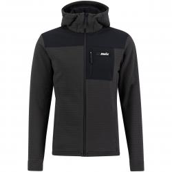 Swix Surmount Stormfleece Hood Jacket M - Black - Str. M - Fleecetrøje