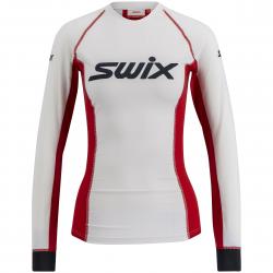 Swix Triac Dry Breathe Long Sleeve W - Bright White/Swix Red - Str. XS - Undertrøje