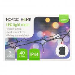 Nordichcul String Light, 3m, 40l, Rgb, Battery, Ip44, Timer - Lyskæde