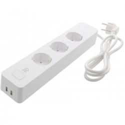 Deltaco-sm 3 Way Outlet With 2 Usb Ports - Diverse