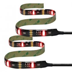 Deltaco-g Led Strip, 2x50cm, 12 Colors, Rgb, Remote, Usb - Lysbånd