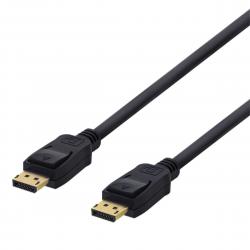 Deltaco Displayport Cable, Dp 1.2, 5m, Black - Kabel