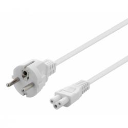 Deltaco Cable Straight Cee 7/7-iec C5 3x0.75mm2 Wht 2m - Ledning