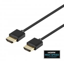 Deltaco Ultra-thin Hdmi Cable, 3m, Black - Ledning