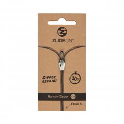 Zlideon Narrow Zipper Xxs - Silver - Str. XXS - Lynlås