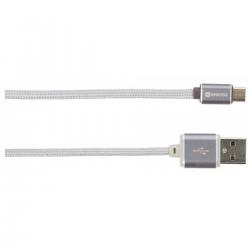 Charge n Sync MicroUSB - Steel Line, 1m - Ledning