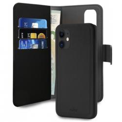 Puro Iphone 12 Mini Ecoleather Wallet Detach. Black - Mobilcover