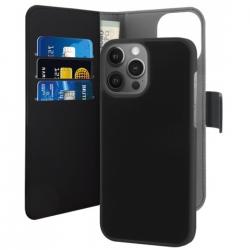 Puro Iphone 13 Pro Ecoleather Wallet Detach. Black - Mobilcover