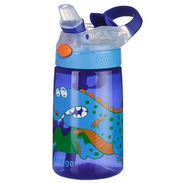 Contigo Gizmo Flip 420 ml - Sapphire dinosaur drikkeflaske til børn