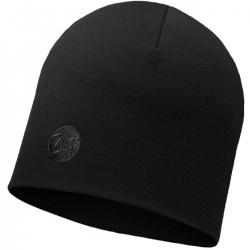 Buff Heavyweight Merino Wool Regular Hat - Solid Black