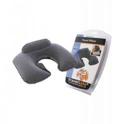 TravelSafe Travelpillow, grey, inflatable with neck