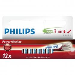 Philips Power Alkaline AAA Lr03 1,5 V - 12 stk. - Batteri