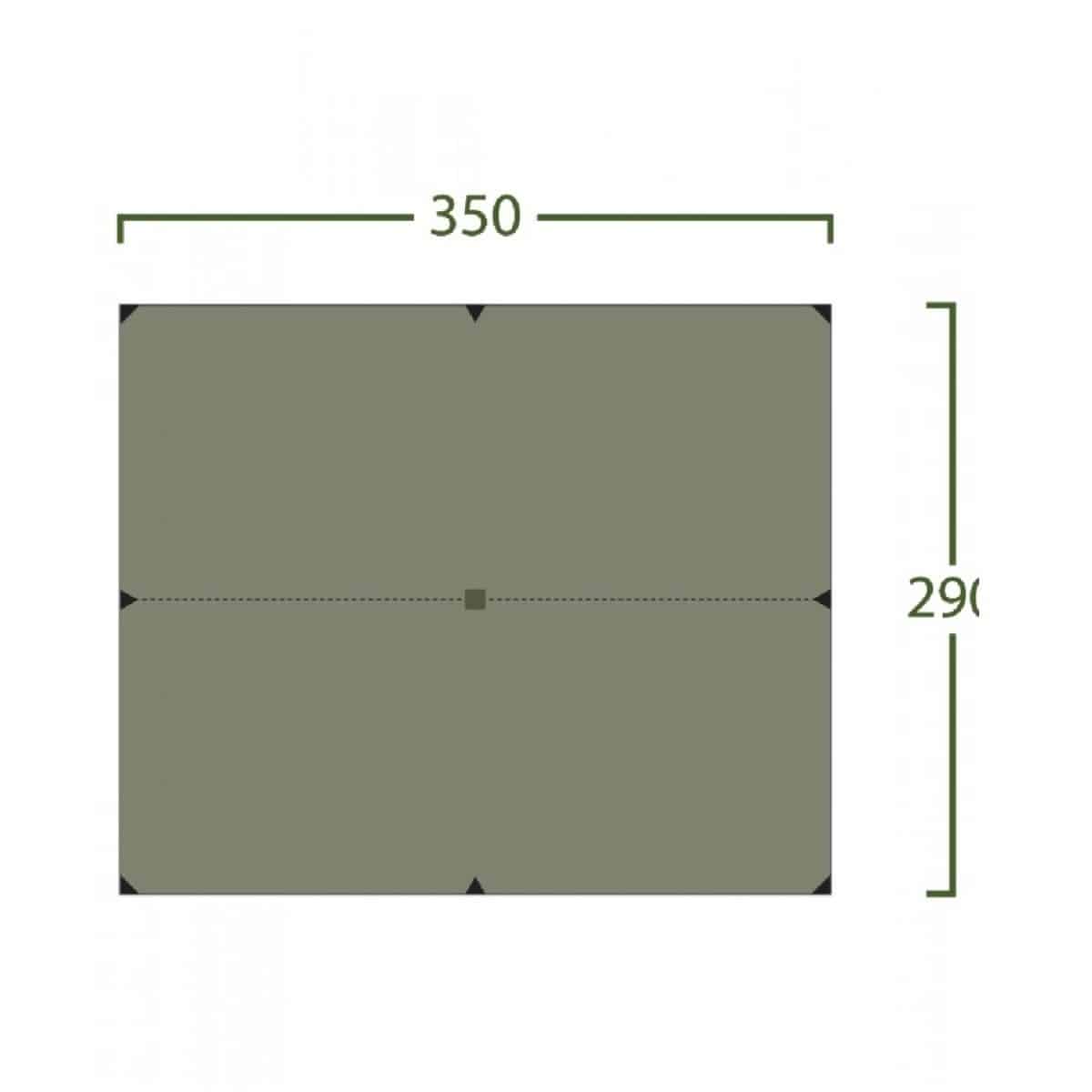 Helsport Bitihorn Superlight Tarp 3,5x2,9 green