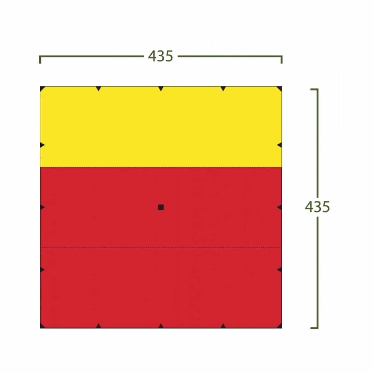 Helsport Bitihorn X-Trem Tarp 4,35x4,35 red/yello