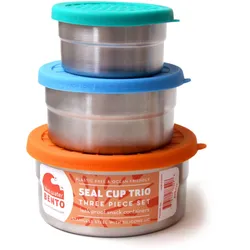 Madkasser ECOlunchbox Tre Runde Lækagesikre Dåser Seal Cup Trio Madkasser ECOlunchbox Tre Runde Lækagesikre Dåser Seal Cup Trio