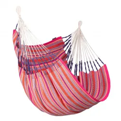 LA SIESTA Cumbia Organic Hængestol Comfort Size i økologisk bomuld - Flamingo - Hængekøje LA SIESTA Cumbia Organic Hængestol Comfort Size i økologisk bomuld - Flamingo - Hængekøje
