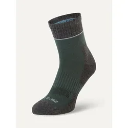 Sealskinz Morston Solo Qd. Ankle Sock - Olive/Grey Marl/Cream - Str. L - Strømper
