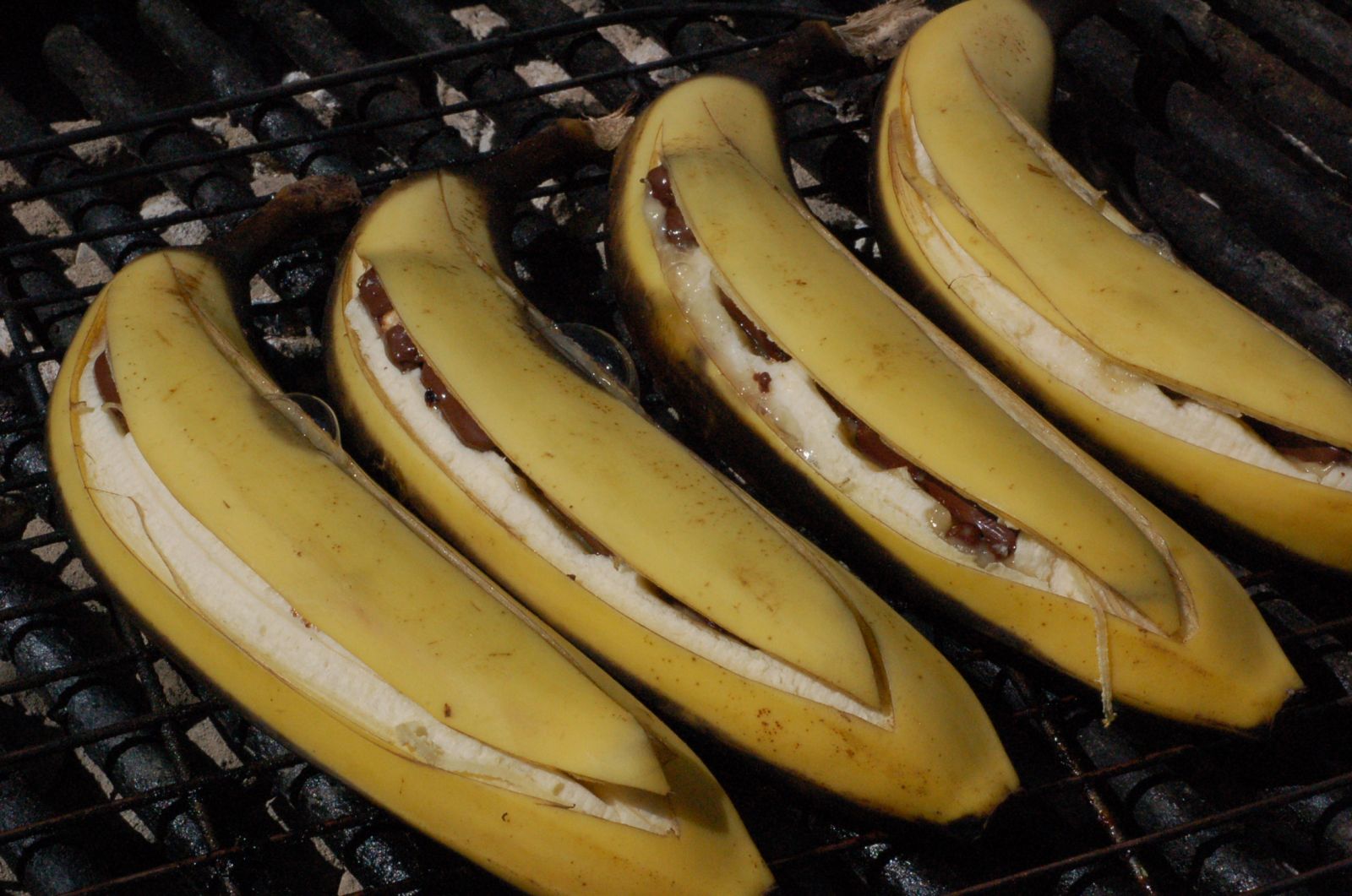 Bananer med chokolade